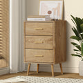 Oikiture 3-Drawer Chest of Drawers - Natural
