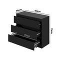 Oikiture Chest of Drawers - 3-Drawers