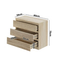 Oikiture Chest of Drawers - 3-Drawers