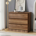 Oikiture 3-Drawer Chest of Drawers - Walnut