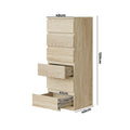 Oikiture Chest of Drawers - 6-Drawers