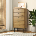 Oikiture 6-Drawer Chest of Drawers - Natural