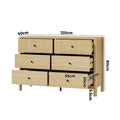Oikiture Chest of Drawers - 6-Drawers