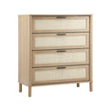 Oikiture Rattan Chest of Drawers - Natural