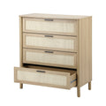 Oikiture Rattan Chest of Drawers - Natural