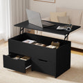 Oikiture Lift-Top Coffee Table - Black