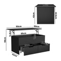 Oikiture Computer Desk - 2-Drawer Lift