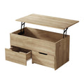 Oikiture Computer Desk - 2-Drawer Lift