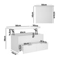 Oikiture Lift-Top Coffee Table - White