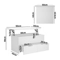 Oikiture Computer Desk - 2-Drawer Lift