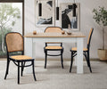 Oikiture Rattan Dining Chair - Black