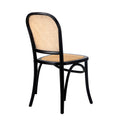 Oikiture Rattan Dining Chair - Black