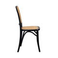 Oikiture Rattan Dining Chair - Black