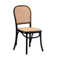 Oikiture Rattan Dining Chair - Black