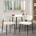 Oikiture Set of 2 Boucle Dining Chairs