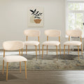 Oikiture Set of 2 Boucle Dining Chairs