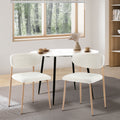 Oikiture Set of 2 Boucle Dining Chairs