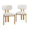 Oikiture Set of 2 Linen Dining Chairs - Set of 2