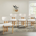 Oikiture Set of 2 Linen Dining Chairs - Set of 4