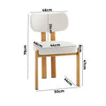 Oikiture Set of 2 Linen Dining Chairs - Set of 4