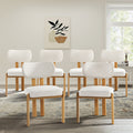 Oikiture Set of 2 Linen Dining Chairs - Set of 6