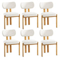 Oikiture Set of 2 Linen Dining Chairs - Set of 6