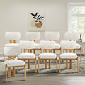 Oikiture Set of 2 Linen Dining Chairs - Set of 8