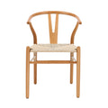 Oikiture Set of 2 Wishbone Dining Chairs - Set of 4