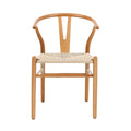 Oikiture Set of 2 Wishbone Dining Chairs - Set of 4