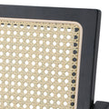 Oikiture Set of 2 Rattan Dining Chairs - Black