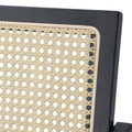 Oikiture Set of 2 Rattan Dining Chairs - Black