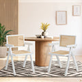 Oikiture Set of 2 PE Rattan Dining Chairs