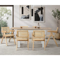 Oikiture Set of 2 Rattan Dining Chairs - Natural