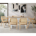 Oikiture Set of 2 Rattan Dining Chairs - Natural