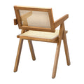 Oikiture Set of 2 Rattan Dining Chairs - Walnut