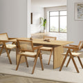 Oikiture 180 cm Rectangular Dining Table with 4 Chairs