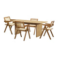 Oikiture 180cm Rectangle Dining Table and Chairs Set - Set of 5
