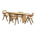 Oikiture 180cm Rectangle Dining Table and Chairs Set - Set of 5