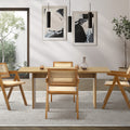 Oikiture 180cm Rectangle Dining Table and Chairs Set - Set of 5
