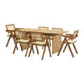 Oikiture Dining Set - 180cm Rect Walnut