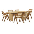 Oikiture Dining Set - 180cm Rect Walnut