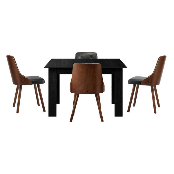 Oikiture Dining Set - 160cm Extendable PU Leather - Sets Exaic