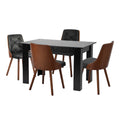 Oikiture Dining Set - 160cm Extendable PU Leather - Sets Exaic