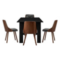Oikiture Dining Set - 160cm Extendable PU Leather - Sets Exaic