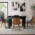 Oikiture Dining Set - 160cm Extendable PU Leather - Sets Exaic