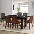 Oikiture 160cm Extendable Dining Table and Chairs Set - Black