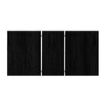 Oikiture 160cm Extendable Dining Table and Chairs Set - Black