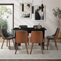 Oikiture 160cm Extendable Dining Table and Chairs Set - Black