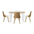 Oikiture Dining Set - 160cm Extendable PU Leather - Sets Exaic