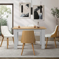Oikiture 160cm Extendable Dining Table and Chairs Set - White